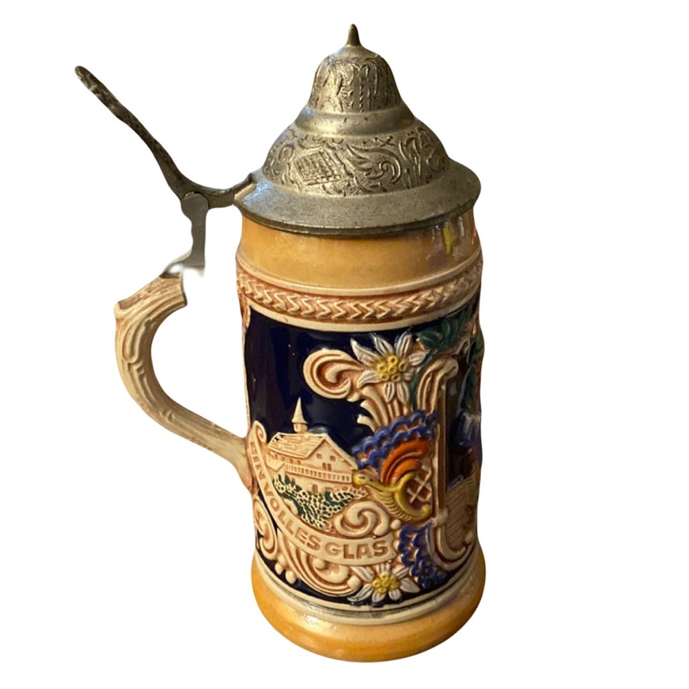 Antique German beer stein for collectors or decor